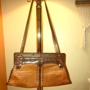 “Chemical Wedding” Real Alligator and Wood Handbag